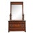 Bernheimer Collection Antique Monumental Eastlake Victorian Burled Walnut and Marble Top Vanity or Dressing Table With Mirror, Circa 1880s For Sale