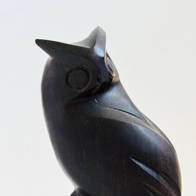 Carved Ironwood Owl For Sale In San Francisco - Image 6 of 10