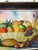 Vintage Original & Signed Tropical Fruit Still Life Oil Painting in Hand Carved Wood Frame For Sale - Image 13 of 14