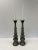 Rustic Pair of Vintage Metal Candlesticks For Sale - Image 3 of 11