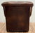 Animal Skin Vintage Restoration Hardware Leather Churchill Cigar Chair and Ottoman With Nailheads For Sale - Image 7 of 18