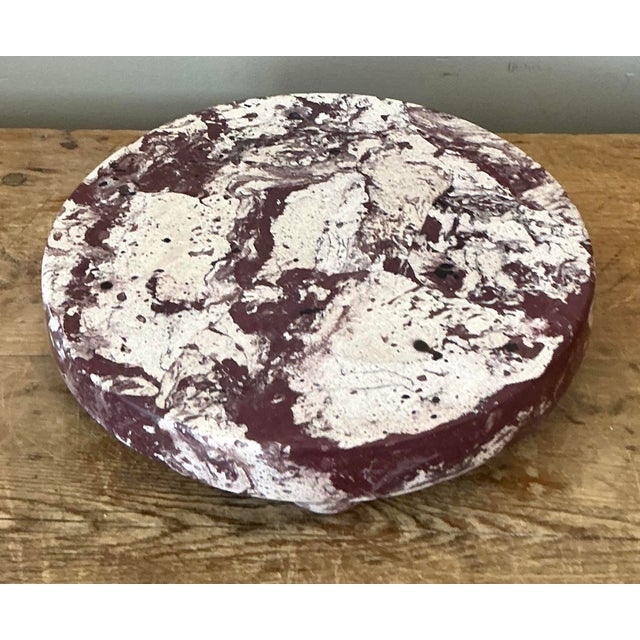 Elevate your home decor with this striking Boho chic hand-painted Scagliola plinth. Expertly crafted using traditional...