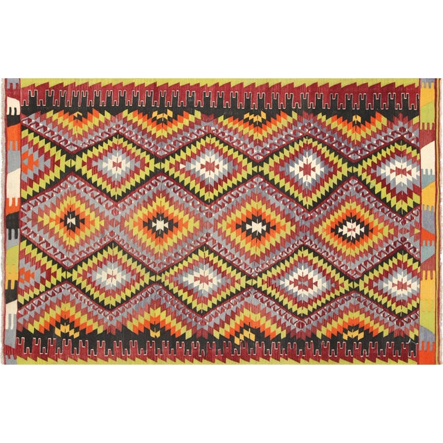 1950s Turkish Kilim Rug For Sale