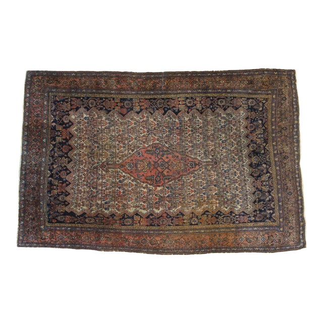 1920's Antique Persian Bibikabad, 4'3" X 6'7" For Sale