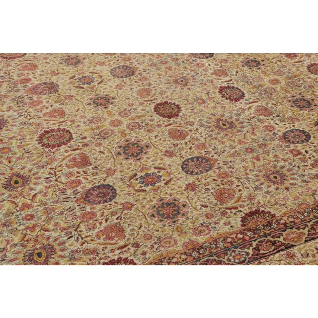Rug & Kilim Antique 20th Century Persian Kashan Rug With Floral All-Over Vinery - Rug & Kilim For Sale - Image 4 of 9