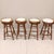 Vintage Rustic Farmhouse Solid Oak Tell City Backless Barstool With Paisley Print Seat Cushion For Sale - Image 12 of 17