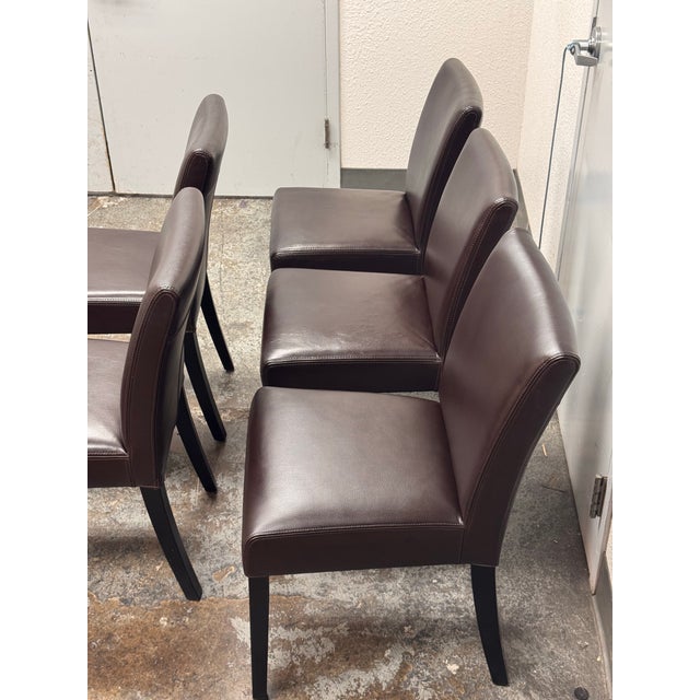 Modern Crate & Barrel Lowe Dining Side Chairs, Set of Five For Sale - Image 3 of 12