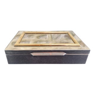 Chrome and Brass Box, 1970s For Sale