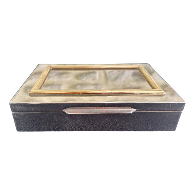 Chrome and Brass Box, 1970s For Sale