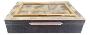 Romeo Rega Chrome/Brass Box 70 attributed to Romeo Rega, 1970s