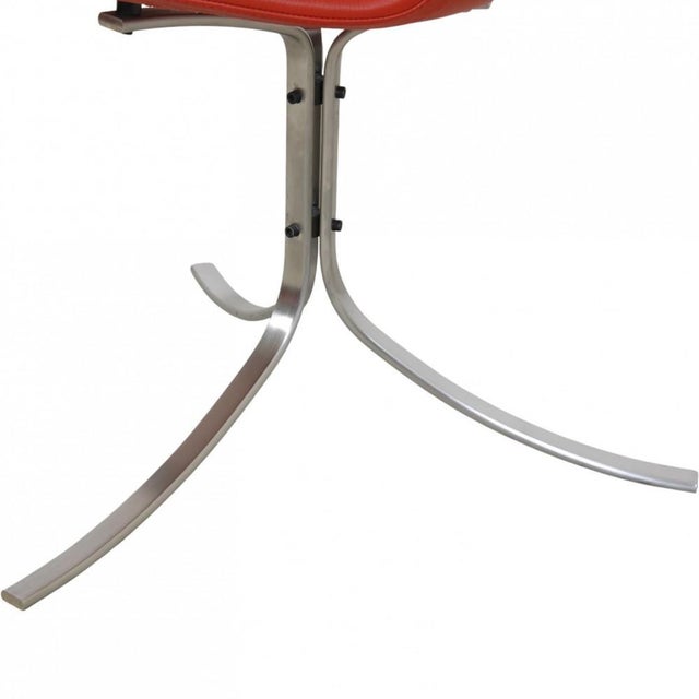 PK9 Chair in Red Aura Leather by Poul Kjærholm, 2020 For Sale - Image 6 of 13