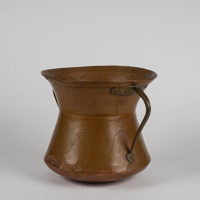 19th Century Amphora Vase in Copper with Double Handles, Hand Embossed, Italy For Sale - Image 5 of 9