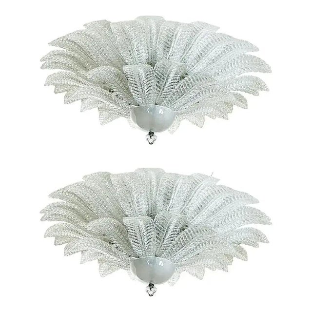Venetian Murano Glass Flush Mounts from Simoeng, Set of 2 For Sale - Image 11 of 11