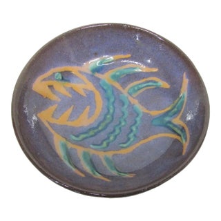 Harding Black " Shark" Bowl Dated 1991 Signed Texas Potter For Sale