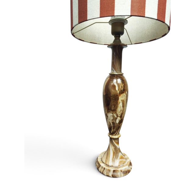 Contemporary Vintage Italian Onyx Lamp, 1950s For Sale - Image 3 of 5