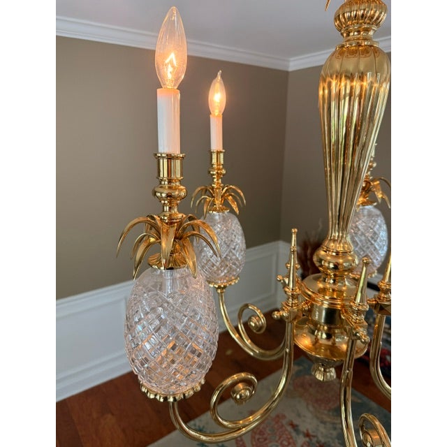 Glass 5 Arm Chandelier Hospitality Collection by Waterford Crystal For Sale - Image 7 of 7