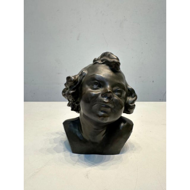 Bronze Bust of Child For Sale - Image 5 of 5