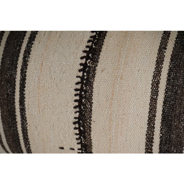 Hemp Pillow Cases Made From a Turkish Hemp Kilim - A Pair For Sale - Image 4 of 5