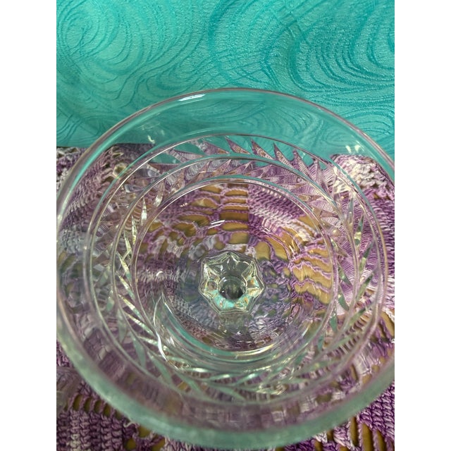 Decorative Stem Etched Crystal for Cognac 4pc