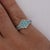 1990s 1990s Brazilian Paraiba Tourmaline Cluster Ring, Size 7 For Sale - Image 5 of 8