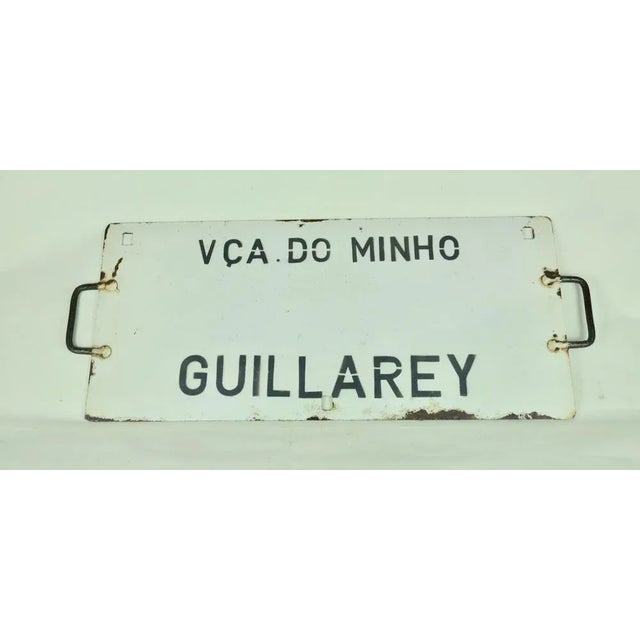 Train Directional Sign in Iron, in Good conditions. Designed 1960 to 1969