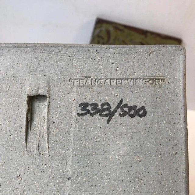 Ceramic Swedish Glazed Stoneware Plaques, 1970s, Set of 2 For Sale - Image 7 of 9