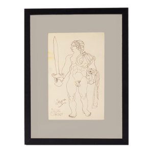 1960s “Julius Caeser” Ink Drawing by Harry Hilson