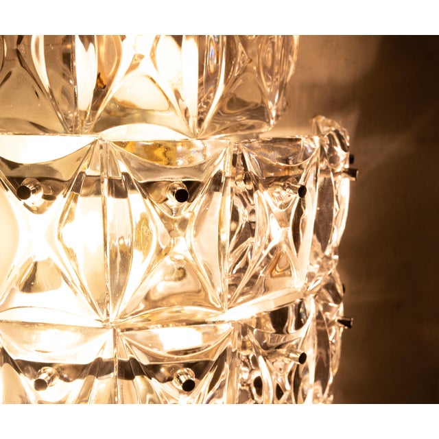 Large German Crystal Glass Wall Lamps from Kinkeldey, 1970s, Set of 2 For Sale - Image 11 of 14