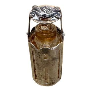 1940s Georg Jensen Sterling Acorn Perfume Travel Set For Sale