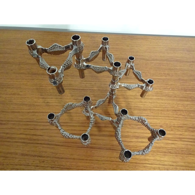 Mid-Century Modern Candleholders by Ceasar Stoffi & Fritz Nagel for BMF, 1960s, Set of 6 For Sale - Image 3 of 10