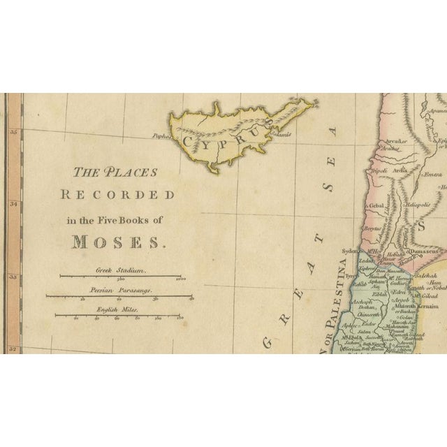 Early 19th Century Antique Biblical Holy Land Map, 1827 For Sale - Image 5 of 10