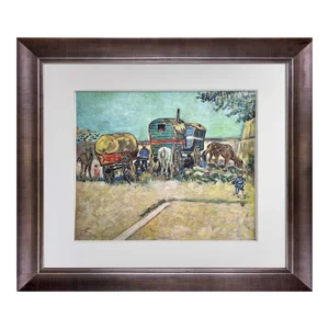 Vincent Van Gogh Lithograph Ltd. Ed. "Gypsy Camp" 1937 W/Archival Frame