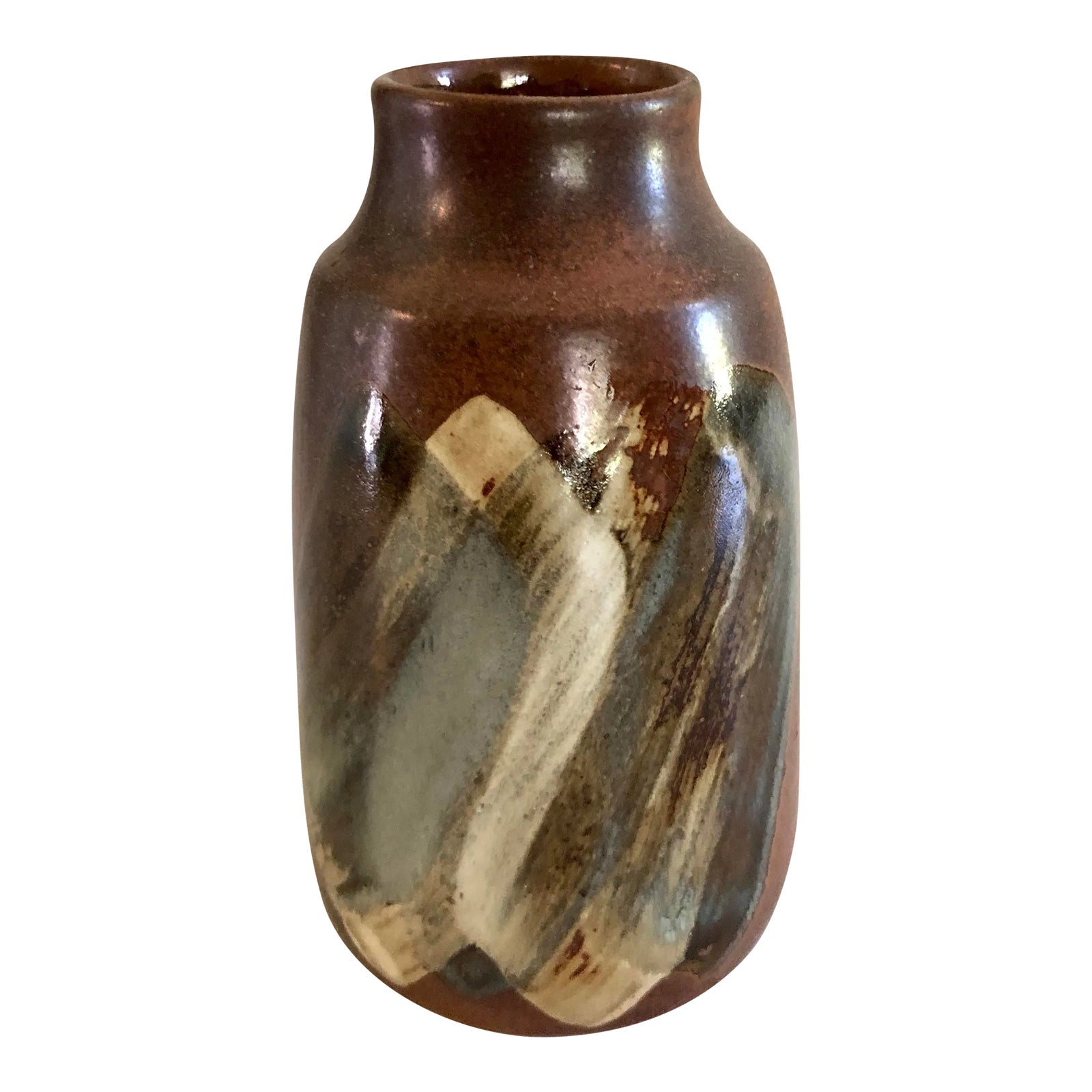 Vintage Robert Maxwell 70s Pottery Craft Usa Stoneware Vase Chairish