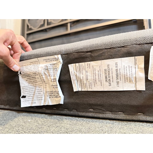 Queen Size Crate & Barrel Tate Upholstered Bed Frame For Sale - Image 13 of 13