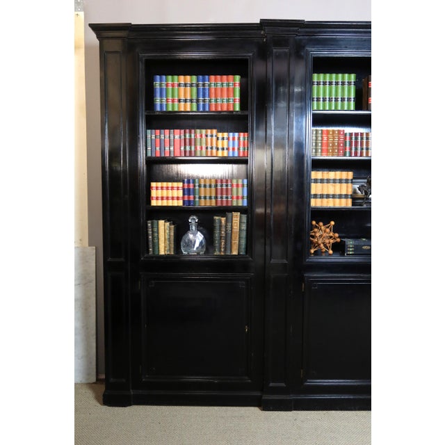 Black Large Bookcase from Maison Jansen, 1980s For Sale - Image 8 of 15