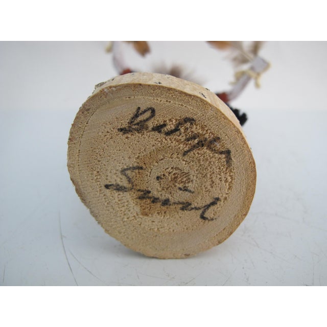 Hopi Native American White Wolf Dancing Kachina Doll Statue Figurine Signed For Sale In Portland, OR - Image 6 of 6