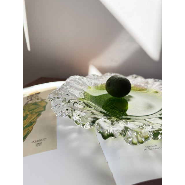 Mid-Century Modern Vintage Art Glass Bowl by Pertti Santalahti for Humppila, Finland, 1970s For Sale - Image 3 of 18