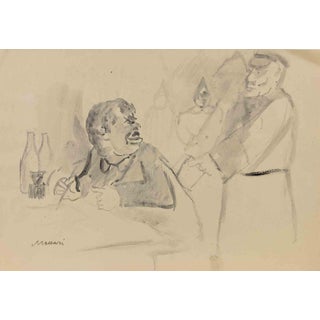 Mino Maccari, The Inquisition, 1950s, Watercolor For Sale