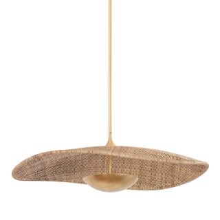 Hudson Valley Lighting Shiloh 35.25 in. 1 Light Pendant in Vintage Gold Leaf Finish For Sale