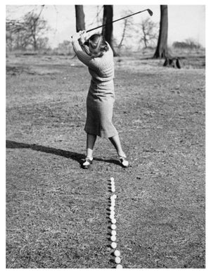'Golfer Pamela Barton' Unframed Archival Pigment Print
