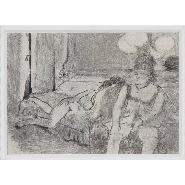 Matted & Framed Degas Print in Small Vintage Frame For Sale - Image 4 of 4