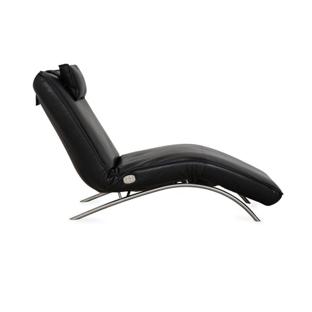 Jonas Lounger in Black Leather from Koinor For Sale - Image 12 of 16