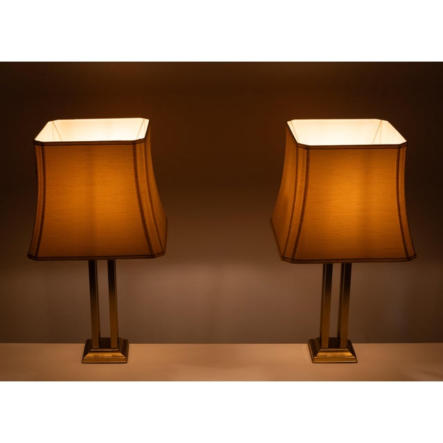 Metal Hollywood Brass Table Lamps from Form Leuchten, Germany, 1970s, Set of 2 For Sale - Image 7 of 11