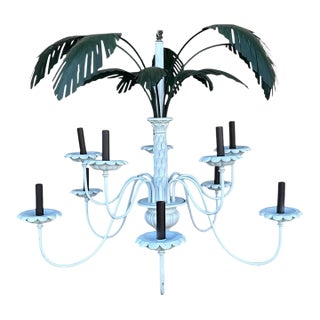 1980s Cast Iron Chandelier For Sale