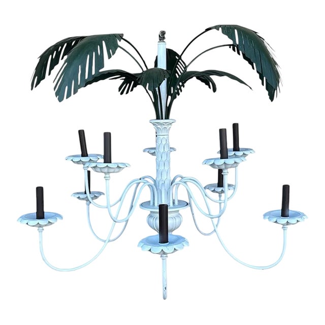 1980s Cast Iron Chandelier For Sale