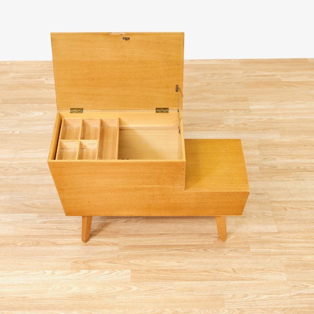 1960s Mid Century Sewing Box Side Table by Vanson Furniture For Sale - Image 9 of 13