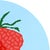 Strawberry Circle - Vibrant Abstract Fruit Still Life Painting on Panel - Original Artwork by Will Beger For Sale In Los Angeles - Image 6 of 9