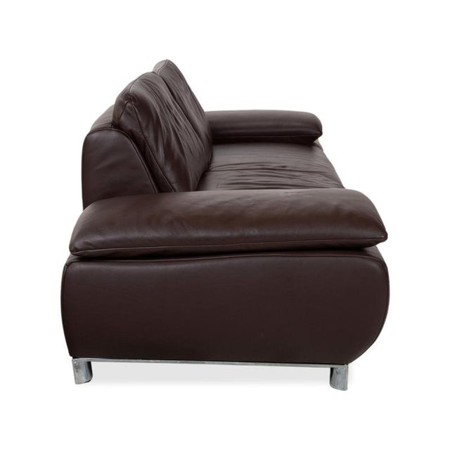 Volare Leather 3-Seater Brown Manual Function Sofa from Koinor For Sale - Image 14 of 17