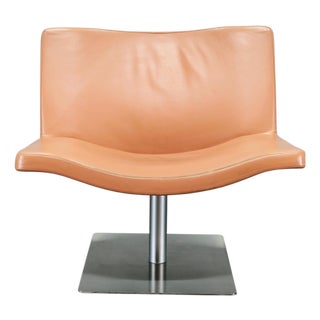 Wave Leather Lounge Chair by Peter Maly for Tonon, Italy, 1990s For Sale