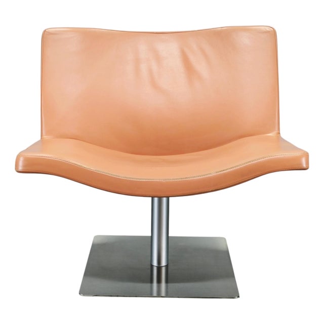 Wave Leather Lounge Chair by Peter Maly for Tonon, Italy, 1990s For Sale